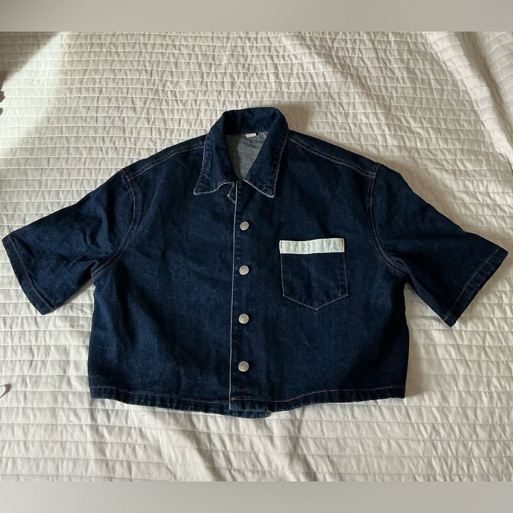 Dark Blue Jean Jacket - Picture 5 of 7